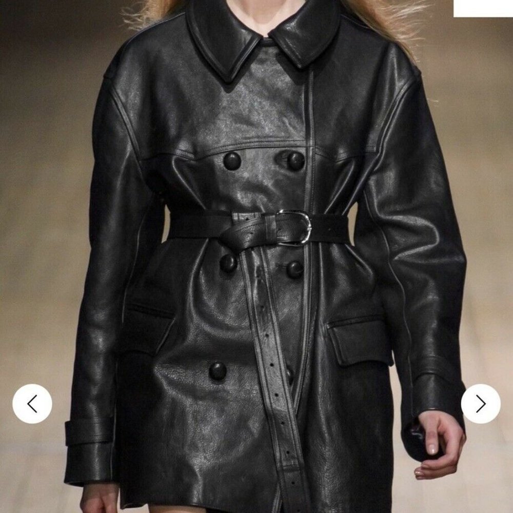 NWT RUNWAY Isabel Marant Chili Leather Trench Coat